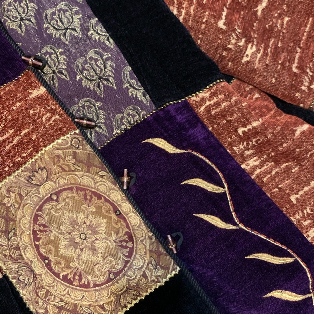 Julia Kim 90s Vintage Jewel Tones Brocade Jacket Shacket - Picture 7 of 15